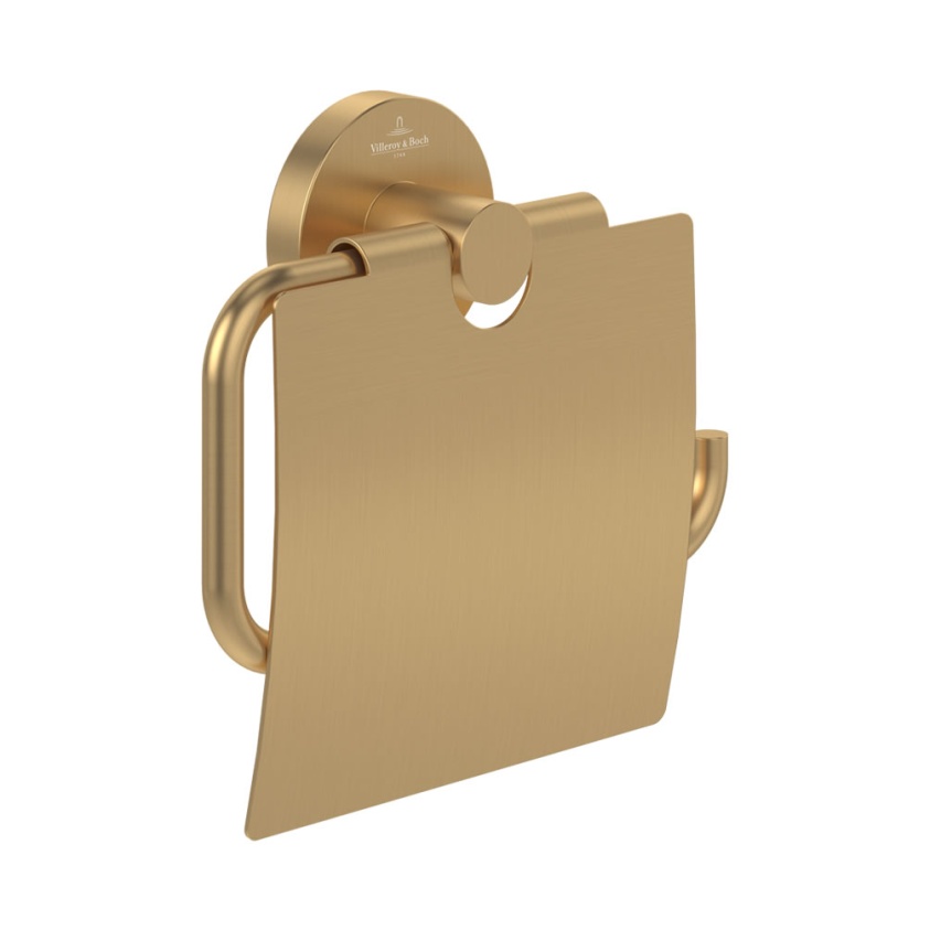 Cutout image of Villeroy & Boch Elements Tender Brushed Gold Concealed Toilet Roll Holder